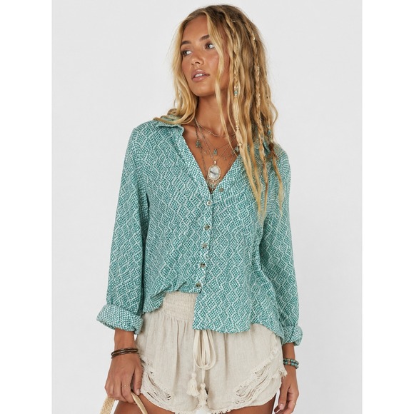 Maeve Tops - Maeve Anthropologie Mint Green Rochelle Button Down Blouse Top 4 S NWOT